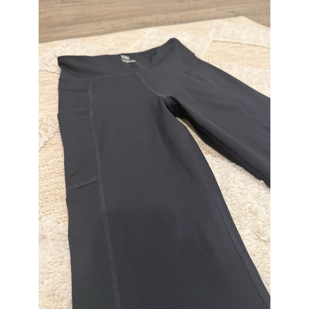 Abercrombie Kids YPB Black Flare Leggings Size 13/14 Buttery Soft Worn Once - Picture 2 of 5